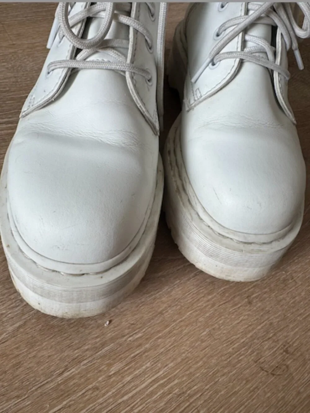 Dr. Martens White Jadon ll Platform Boot in Size 10